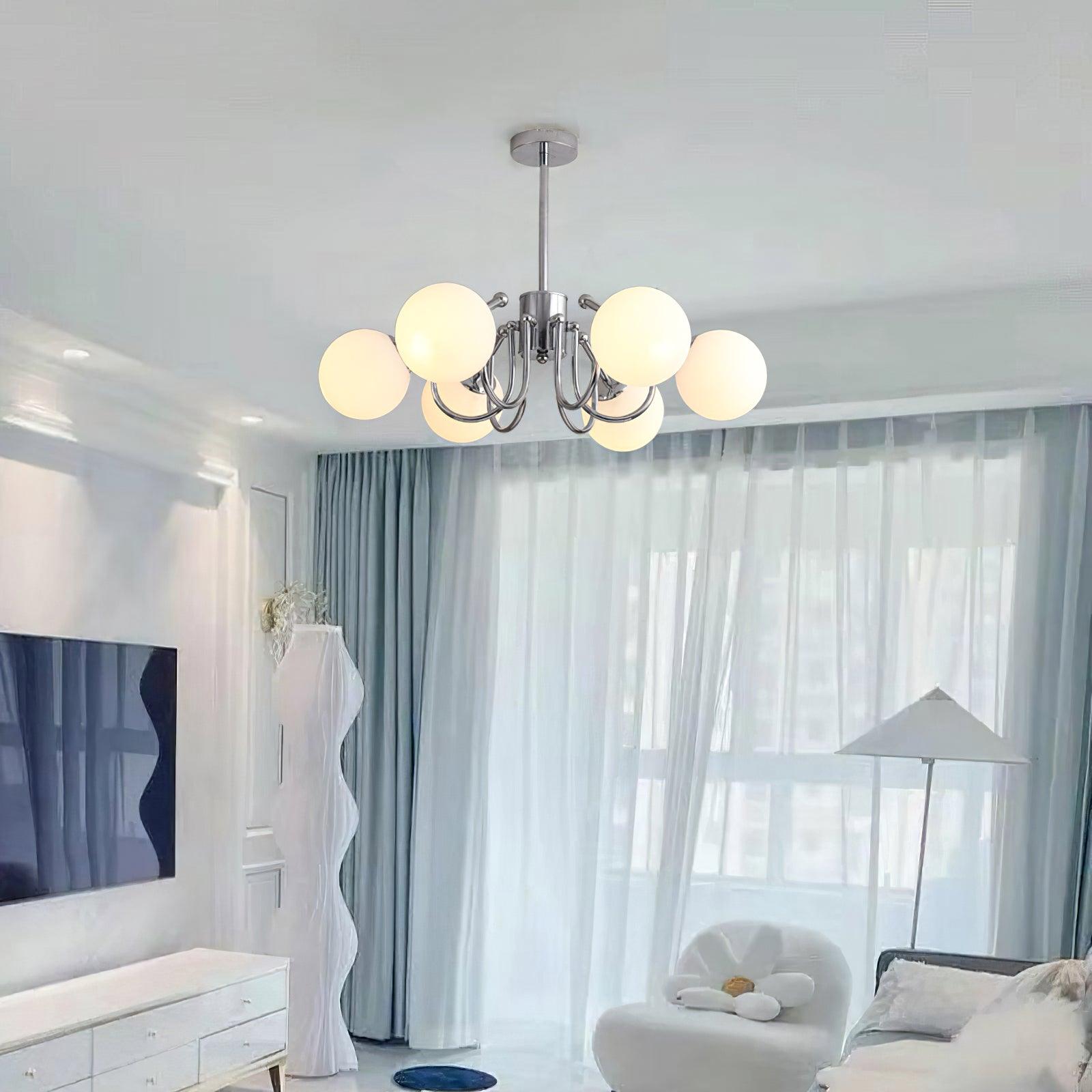 Bianca Chandelier - Elegant Crystal Ceiling Light Fixture for Dining Room & Bedroom | Modern Home Decor Lighting