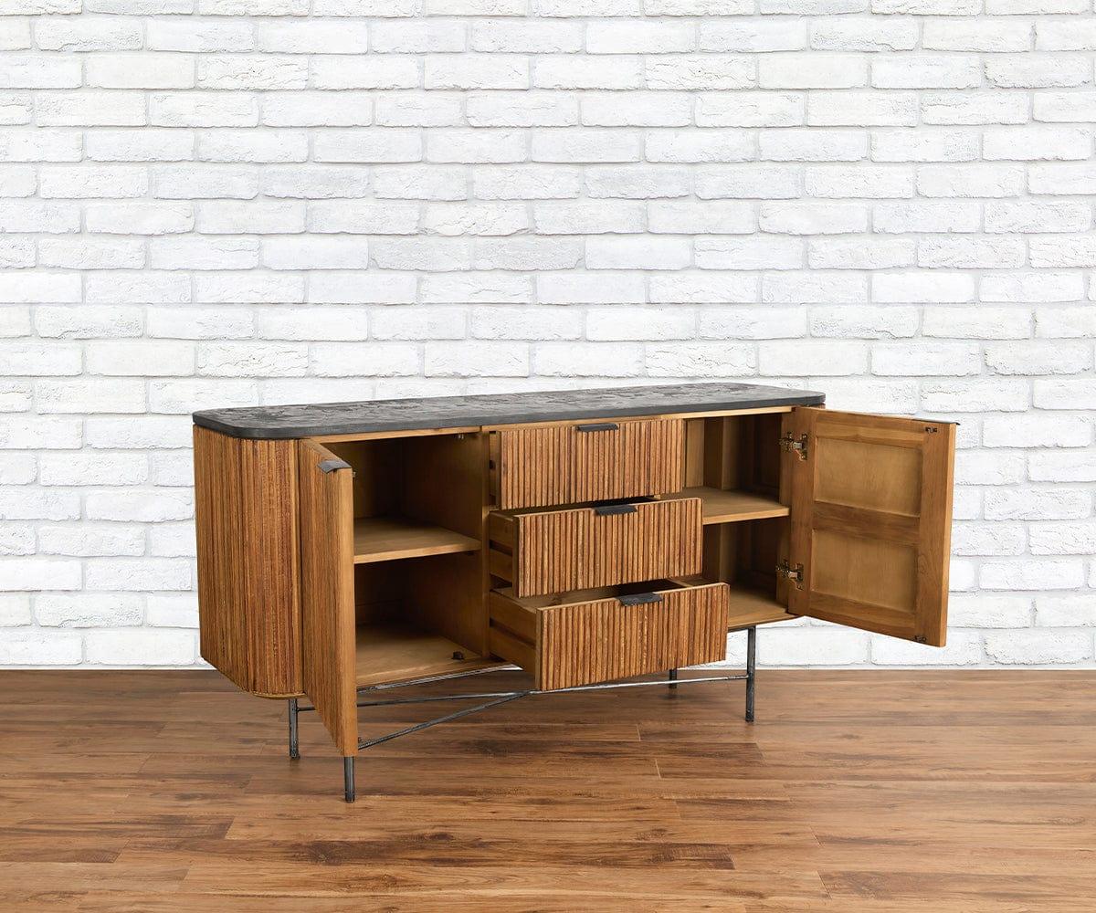 Taavi Small Sideboard - Modern Wooden Buffet Cabinet with 2 Drawers & Doors for Dining Room, Living Room, or Entryway Storage | Perfect for Organizing Dishes, Linens & Home Decor