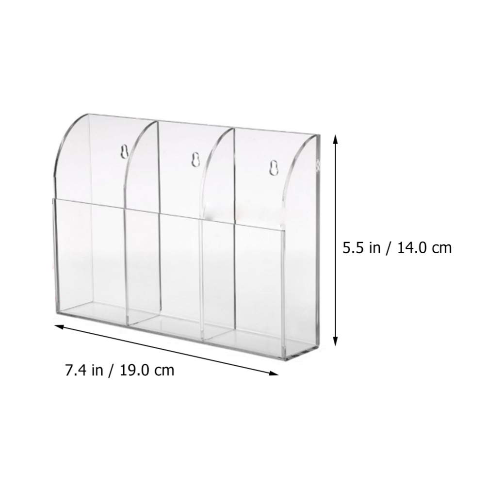 TEHAUX 2-Pack Remote Control Wall Mount Holder - Acrylic Hanging Storage Rack for TV, Air Conditioner & Pen Organizer - Space-Saving Wall-Mounted Solution for Living Room & Bedroom