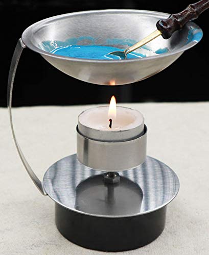 Premium Wax Warmer Kit for Sealing Wax Beads - Melting Spoon, Candle Furnace & Stove Pot - Perfect for Christmas Cards, Gift Wrapping, Wedding Invitations & DIY Wax Seal Stamps - Essential Wax Melting Tool for Crafting & Decoration