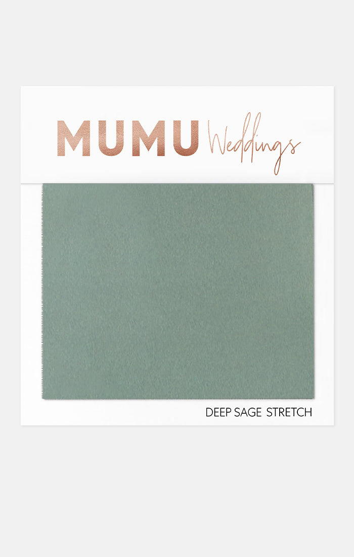 Bridesmaid Fabric Swatch - Deep Sage Stretch Chiffon for Wedding Dresses, Bridesmaid Gowns & Formal Attire | Perfect for Color Matching & DIY Projects