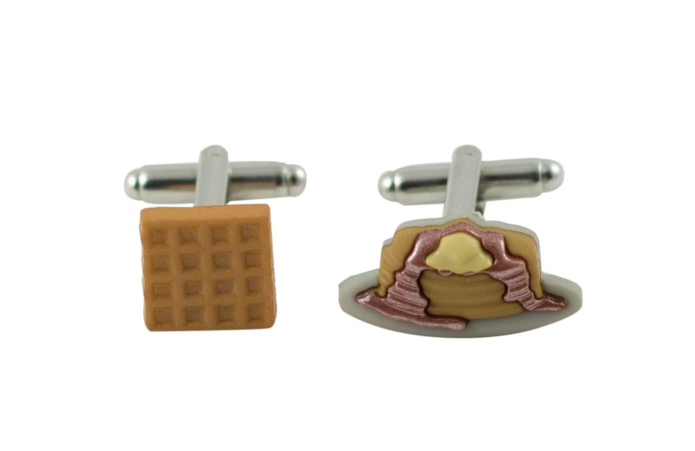 Stylish Breakfast Waffle & Pancake Cufflinks - Unique Food-Themed Dress Shirt Accessories for Men - Perfect for Brunch Dates, Foodie Gifts, and Chef Appreciation