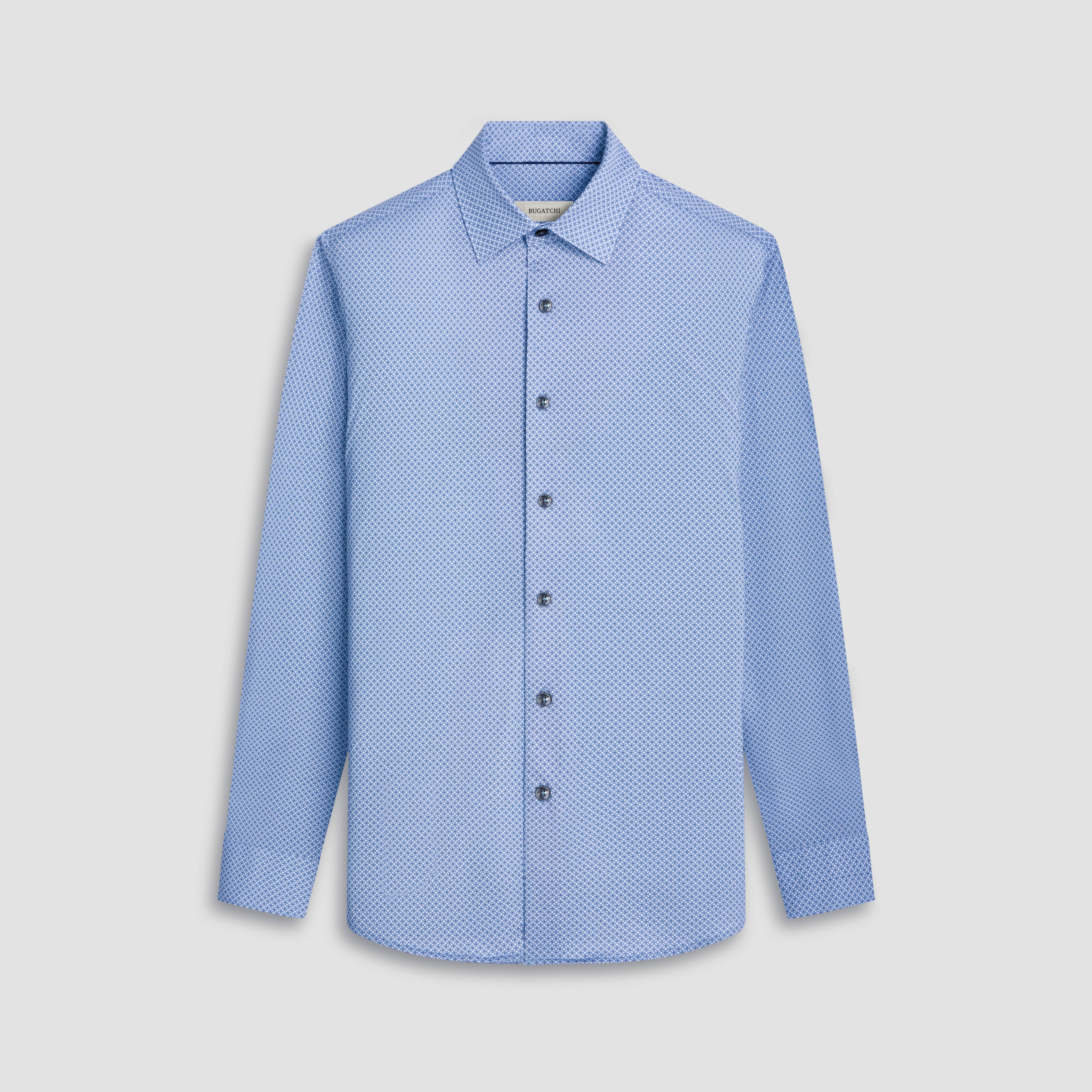 James Geometric Print Cotton Shirt for Men - Stylish Casual Button Down Shirt for Work, Office & Everyday Wear