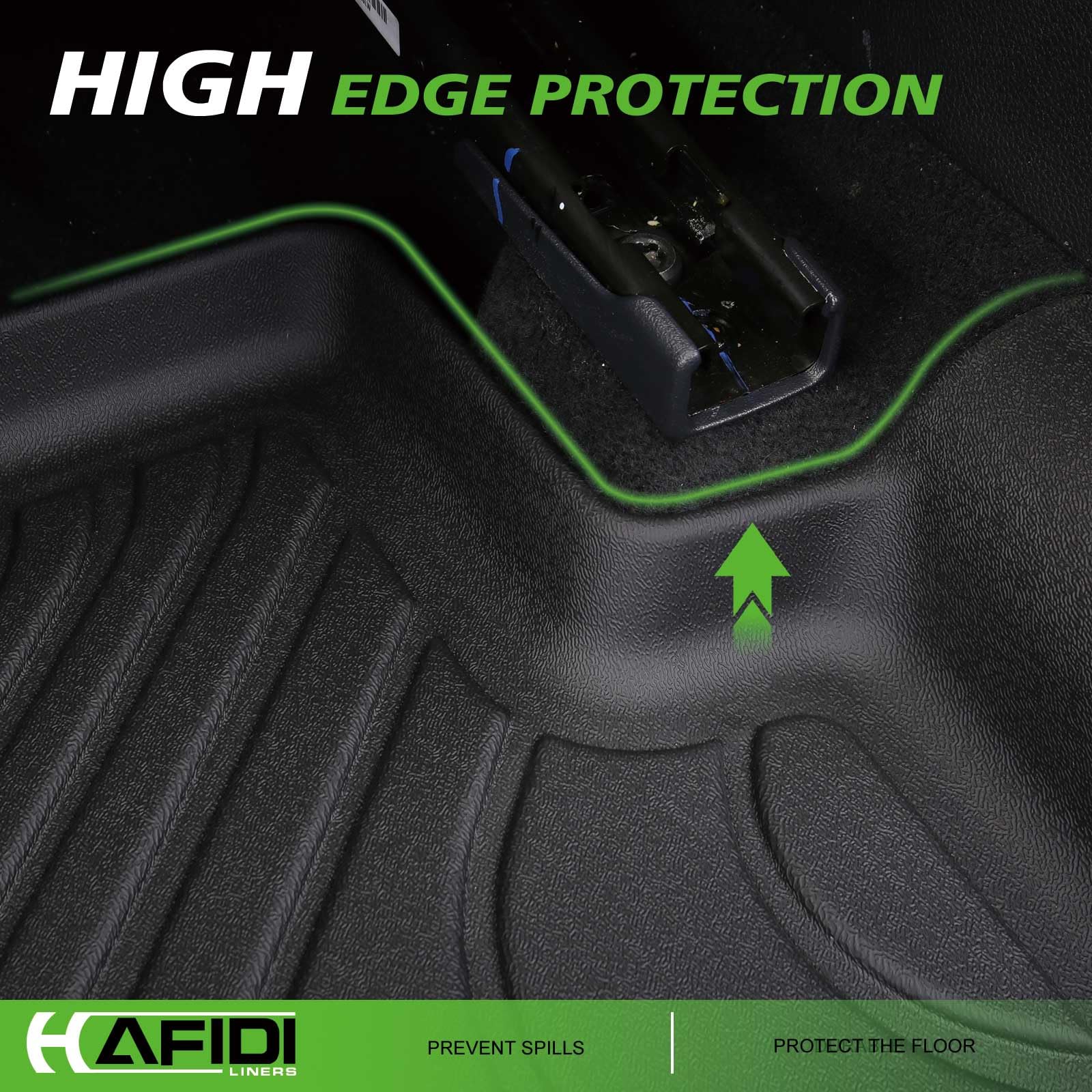 2025 Subaru Forester All-Weather Floor Mats & Cargo Liner Full Set - Heavy Duty Black Car Floor Protection (Fits Models Without Audio System) | Perfect for Winter Snow, Mud, and Spills Protection