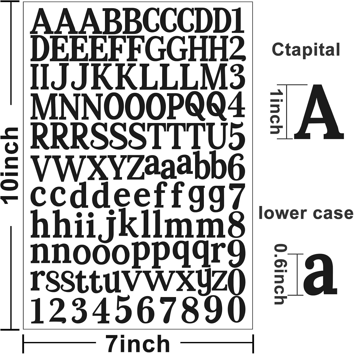 1210 Pieces Self-Adhesive Vinyl Letter Stickers - 10 Sheets Alphabet & Number Decals for Signs, Doors, Cars, Business Address - White Vinyl Letters for Home, Office & Vehicle Decoration