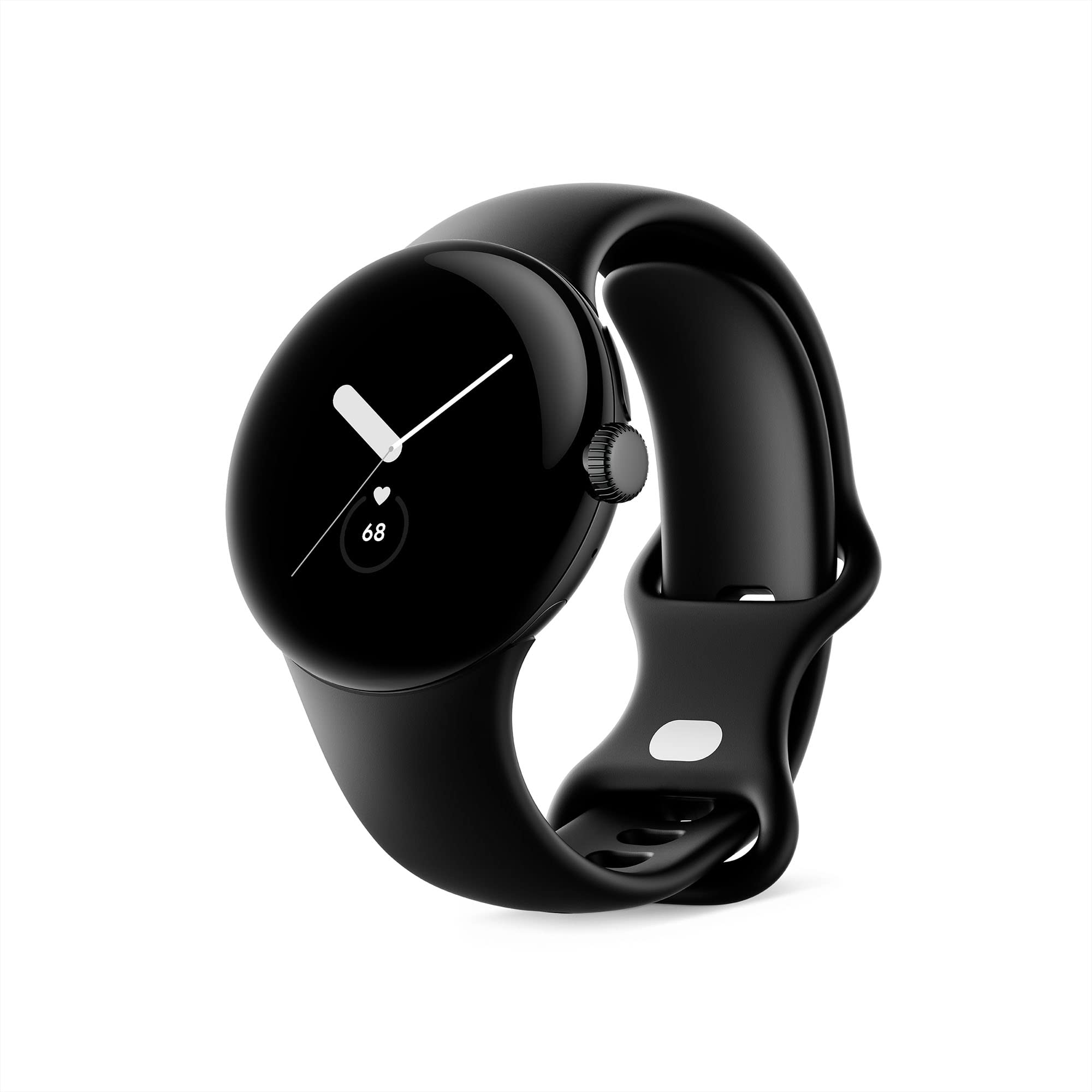 Google Smartwatch with USB Charging - Black & Obsidian Strap - One Size Fits All - Perfect for Fitness Tracking, Notifications & Everyday Wear