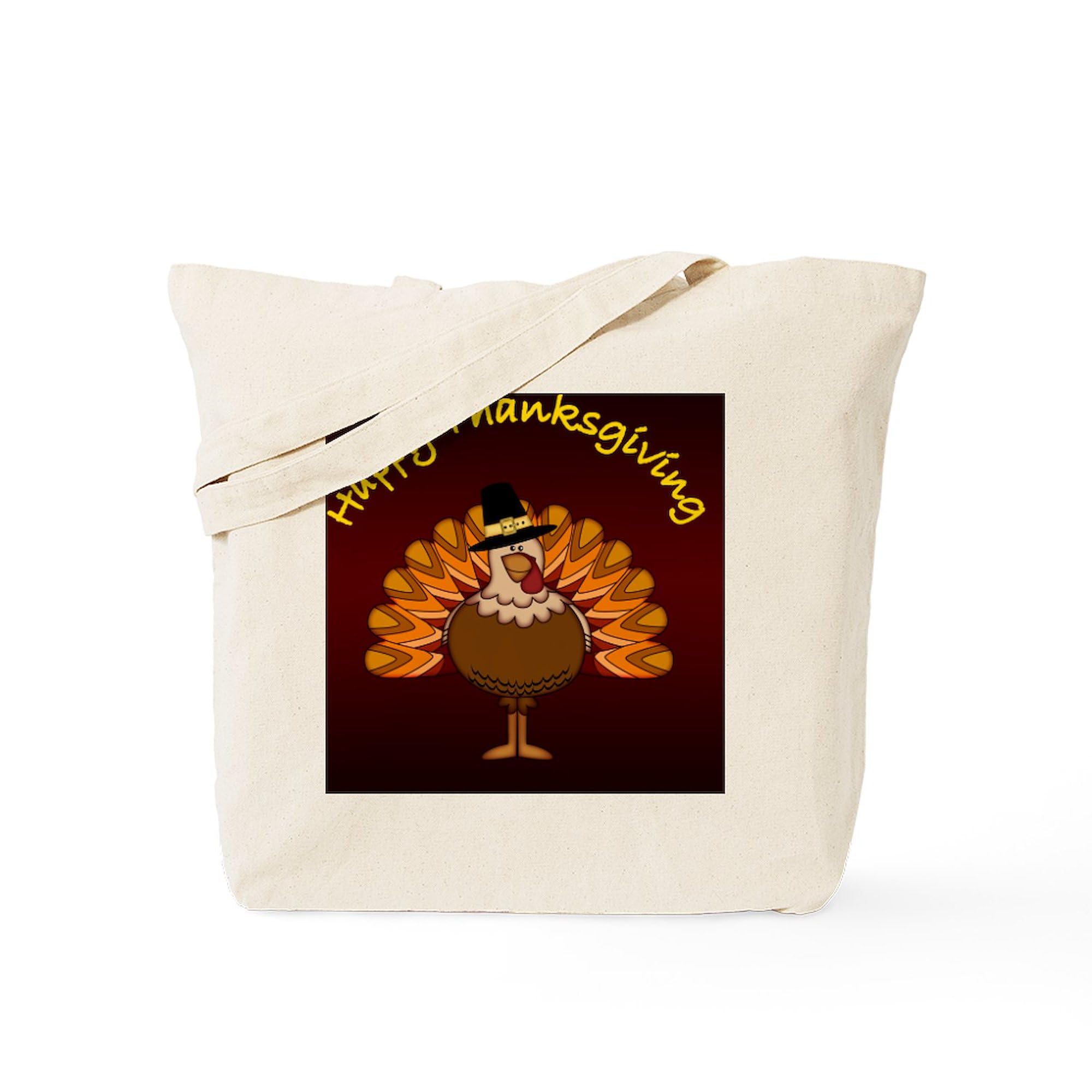 Happy Thanksgiving Tote Bag - Natural Canvas Reusable Shopping Bag for Groceries, Picnics & Holiday Gifts | Eco-Friendly Thanksgiving Gift Idea
