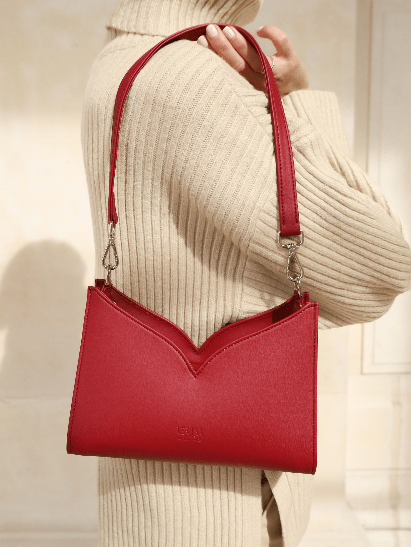 Lerisa Vegan Leather Crossbody Bag for Women | Grape Red | Stylish & Eco-Friendly Purse for Everyday Use, Travel & Shopping