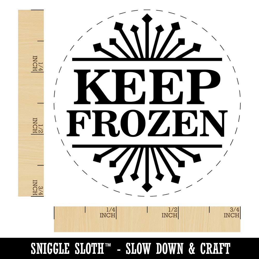 Keep Frozen Freezer Food Storage Rubber Stamp - 3/4 Inch Small Craft Stamp for Labeling, Organizing Planners & DIY Projects | Perfect for Meal Prep, Grocery Storage & Home Organization