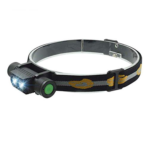 JUNLILIN 6000 Lumens Rechargeable LED Headlamp - 4 Light Modes, Waterproof USB Headlight for Camping, Hiking, Running & Outdoor Adventures