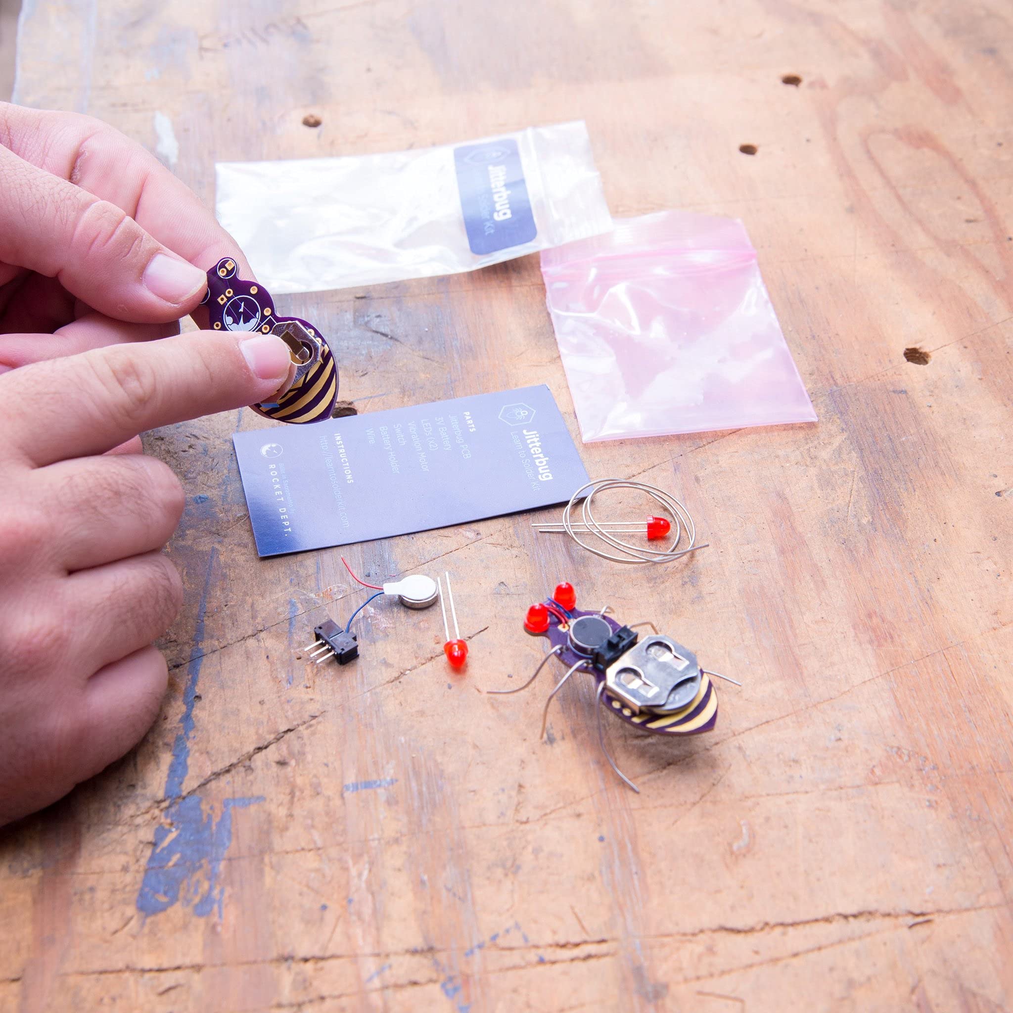 DIY Soldering Kit for Beginners - Bulk Educator Pack with Jitterbug Vibration Motor Circuit Boards | STEM Electronics Projects for Students & Classroom Learning | Perfect for Science Experiments & Robotics Prototyping