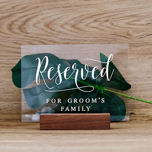 Reserved For Grooms Family