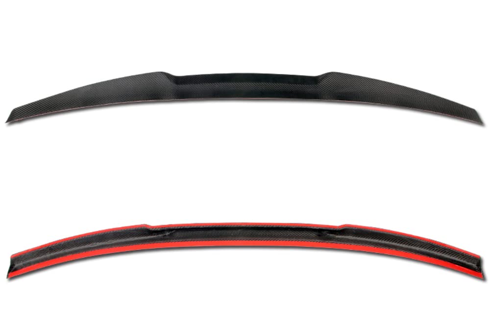 Q1-Tech Real Carbon Fiber Rear Trunk Spoiler Wing for 2019-2025 BMW 3-Series G20/G28 (320i 330i M340i) - M4 Style Lip Spoiler - Enhances Aerodynamics & Sporty Look for Street Racing & Car Shows