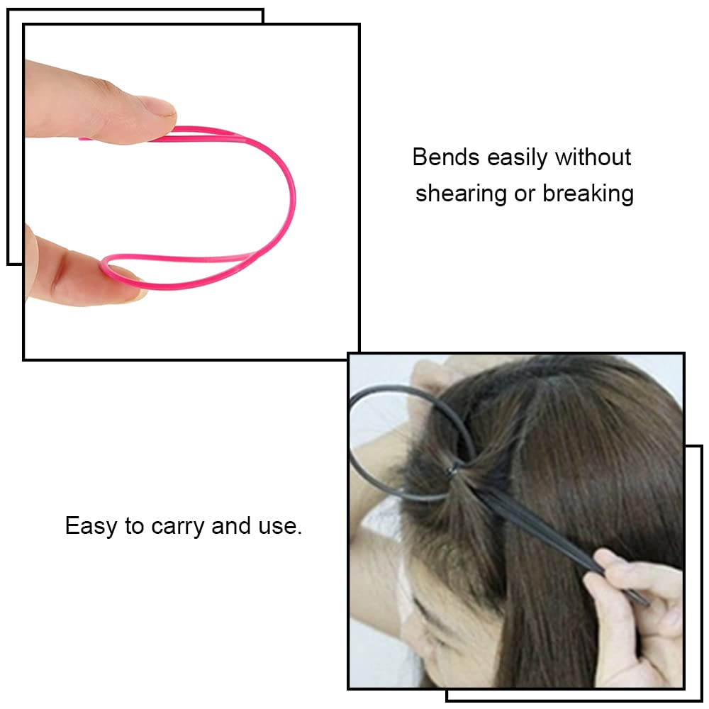 14 Pcs Quick Hair Ponytail Tool Set - Plastic Ponytail Styling Maker & Clip, Multifunctional Hair Loop Bun Maker for Women - DIY Hairstyling Accessories for Party, Work, and Everyday Use