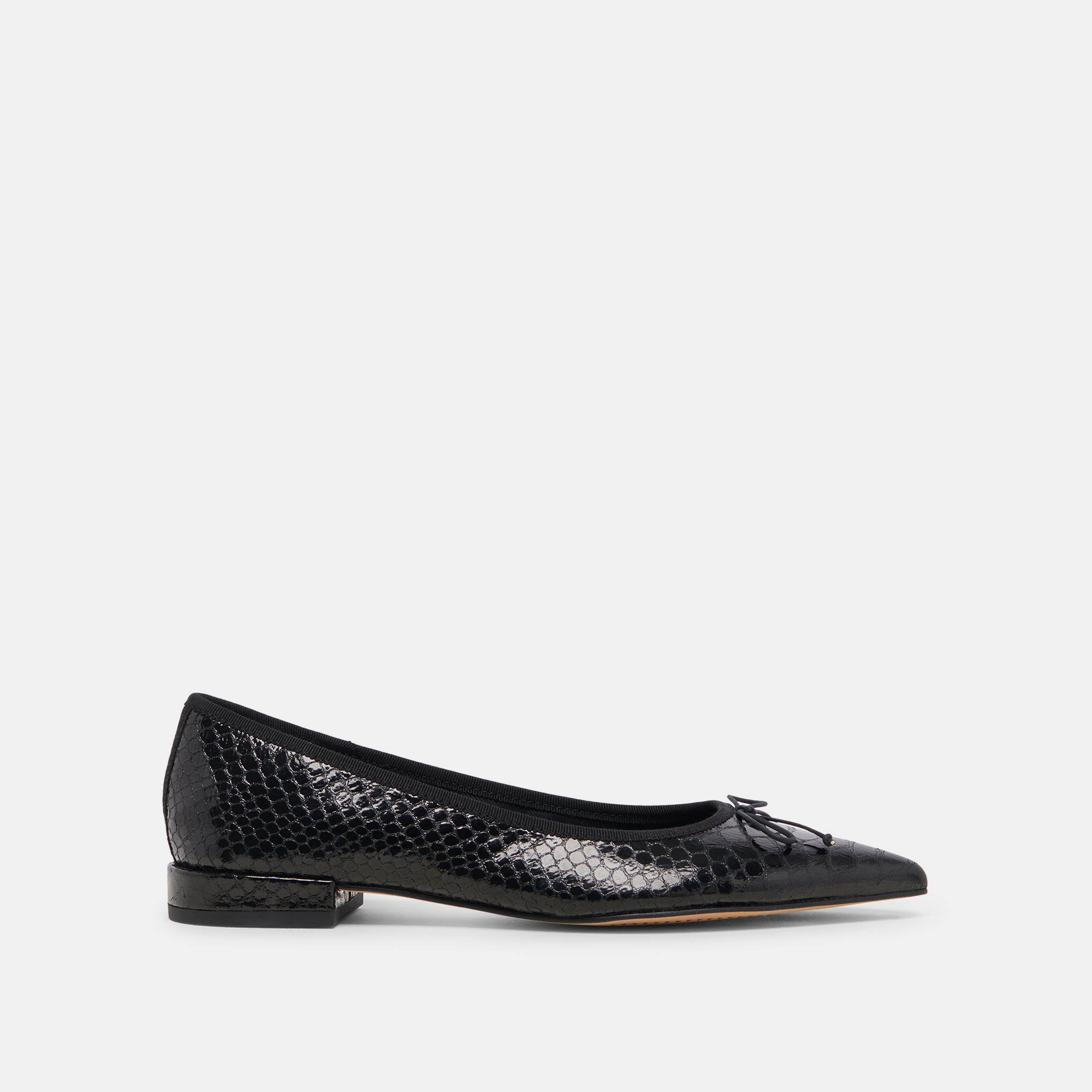 PALANI Women's Ballet Flats - Midnight Snake Embossed Leather Loafers for Comfort & Style | Perfect for Work, Office & Casual Outfits