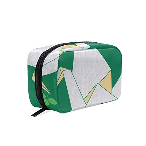 ILEEY Origami Cranes Cosmetic Bag - Foldable Travel Makeup Pouch for Women | Waterproof Toiletry Organizer Case | Perfect for Travel, Gym, and Daily Essentials Storage
