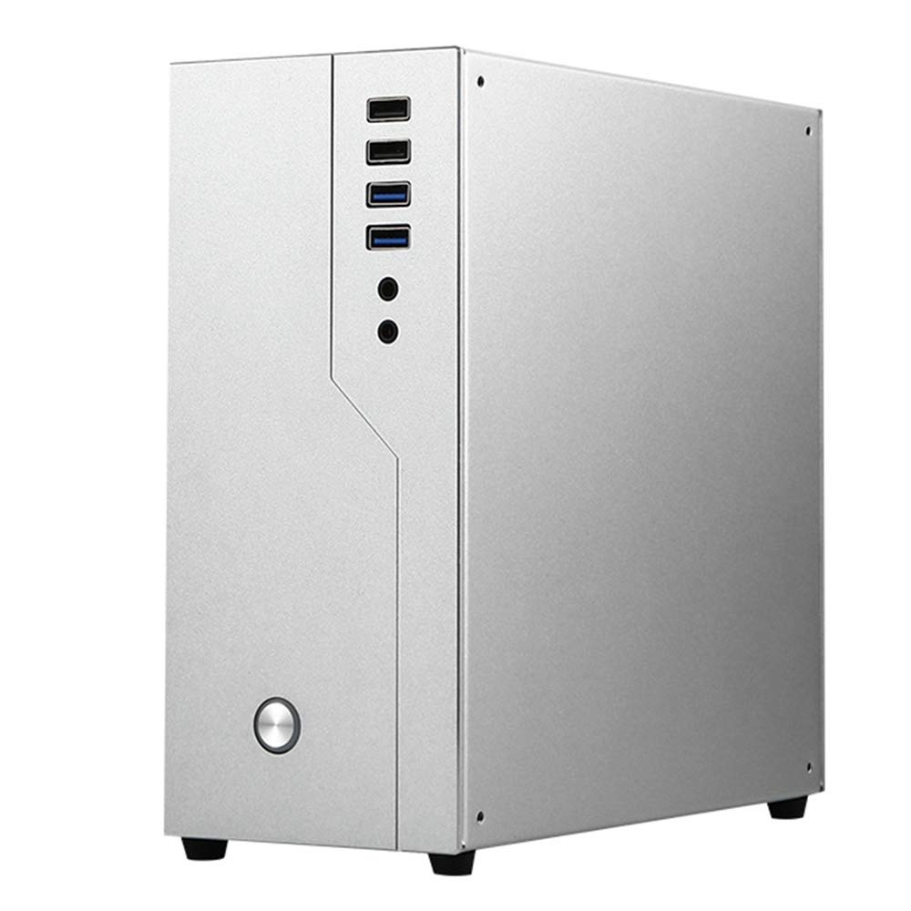 Compact ITX Mini PC Case - All Aluminum, Soft PCIE Single Slot, HTPC & Desktop Computer Chassis for Home Theater & Gaming Setup
