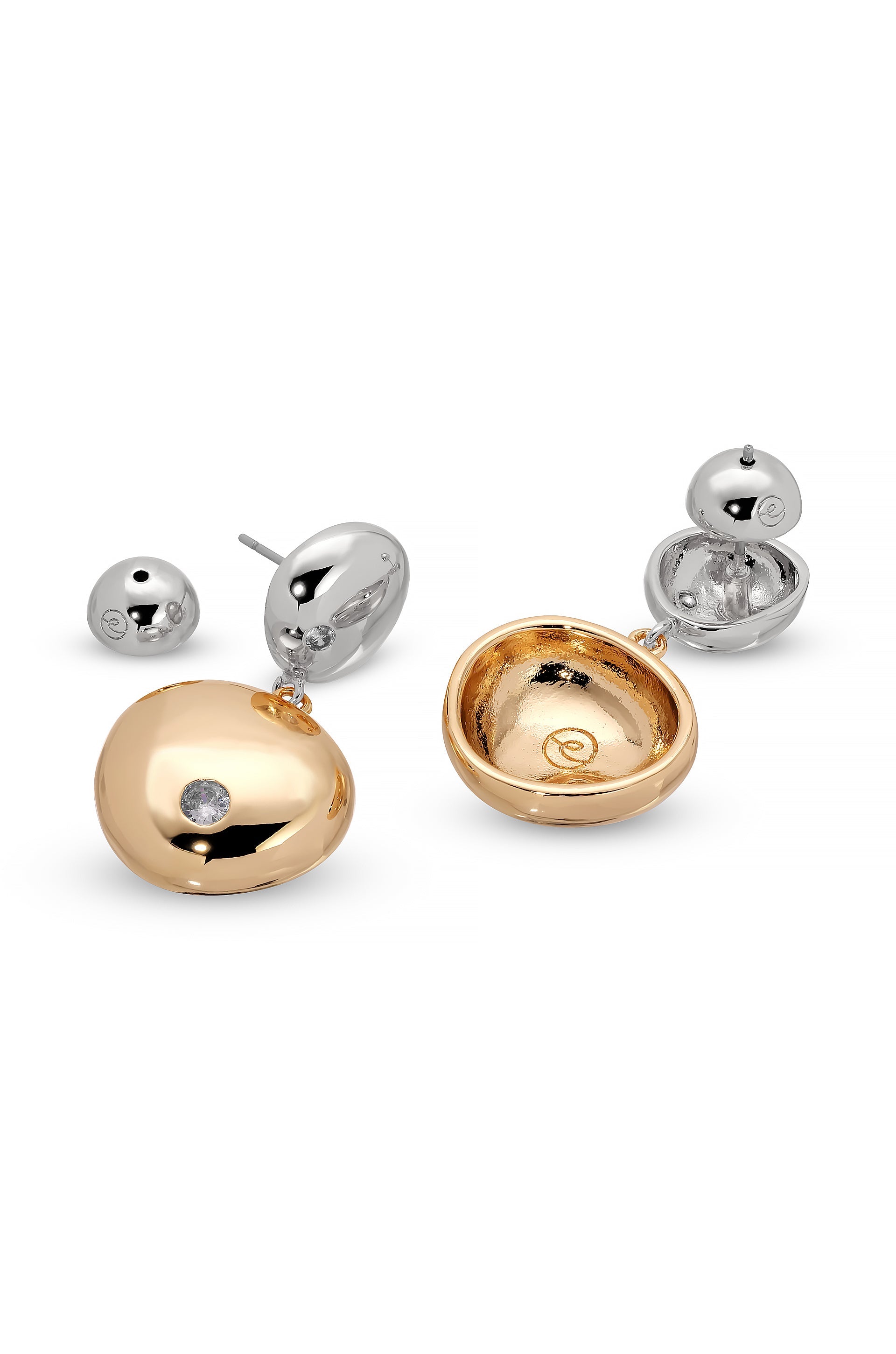 Elegant Polished Double Pebble Drop Earrings for Women - Perfect for Weddings, Parties & Evening Events