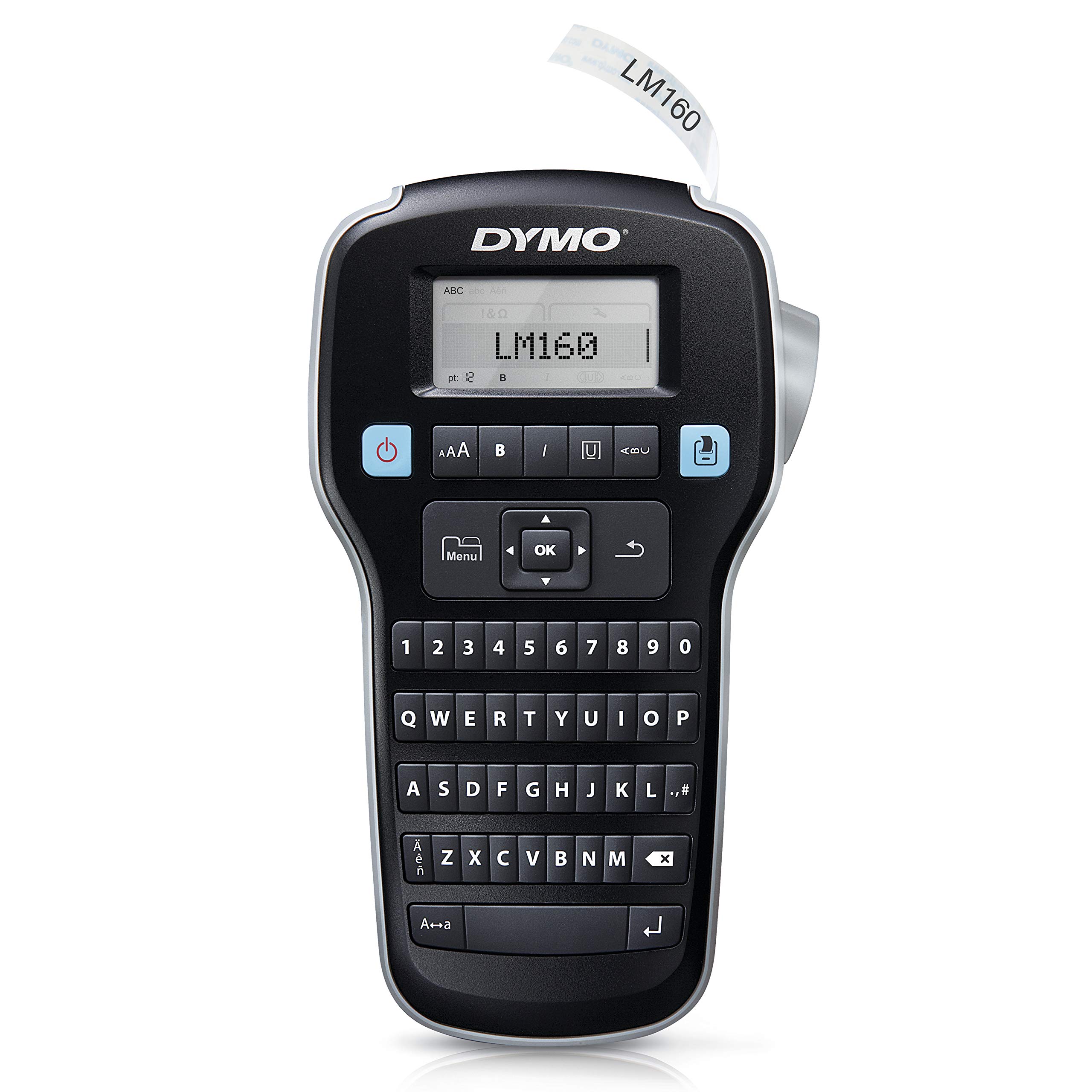 DYMO LabelManager 160 Portable Label Maker with QWERTY Keyboard - Easy-to-Use Label Printer for Home & Office Organization - Large Display & One-Touch Smart Keys - Perfect for Filing, Storage & Shipping Labels (Black)
