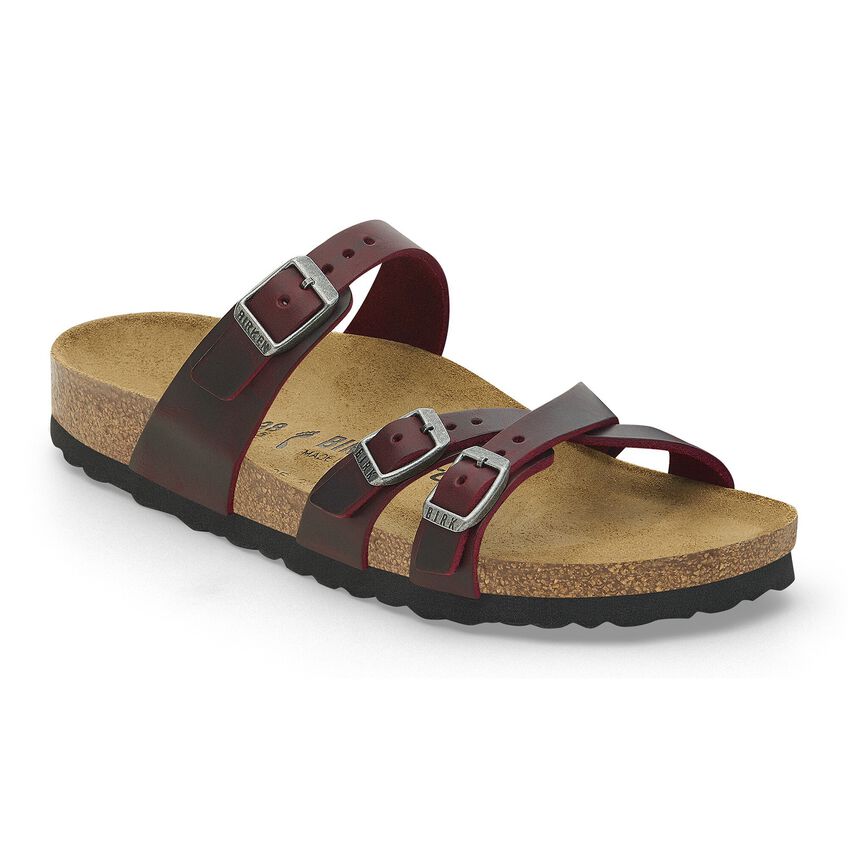 Birkenstock Franca Zinfandel R 1028019 - Comfortable Leather Sandals for Women | Perfect for Summer, Beach & Casual Wear