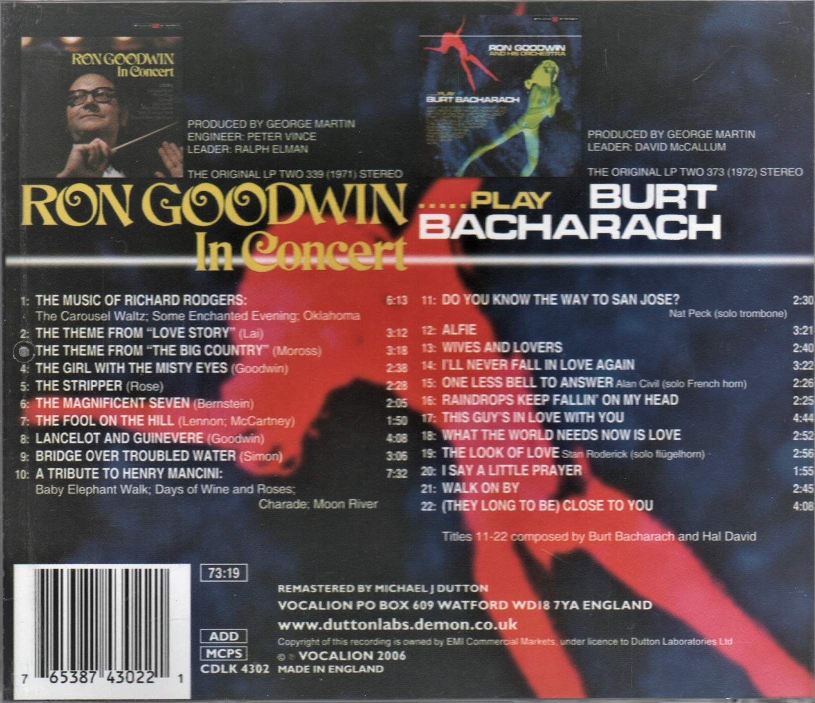 Ron Goodwin & His Orchestra Play Burt Bacharach - Classic Orchestral Music for Relaxation, Dinner Parties & Romantic Evenings