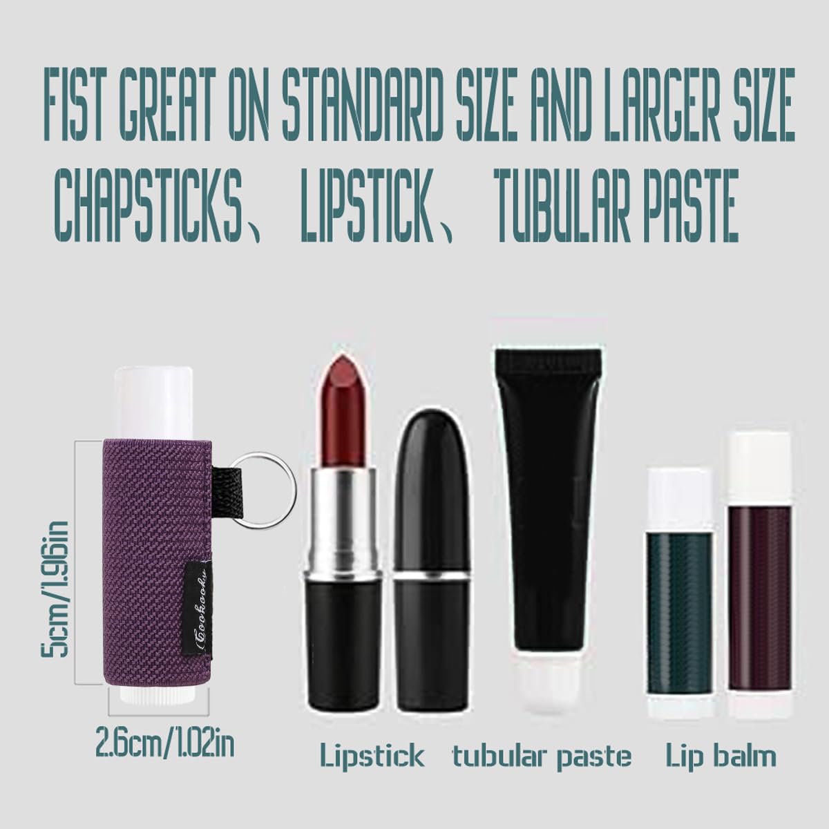Cute Minimalist Lip Balm Keychain Holder - Chapstick Holder Keychain for Women & Men - Perfect for Gym, Travel, and Everyday Use