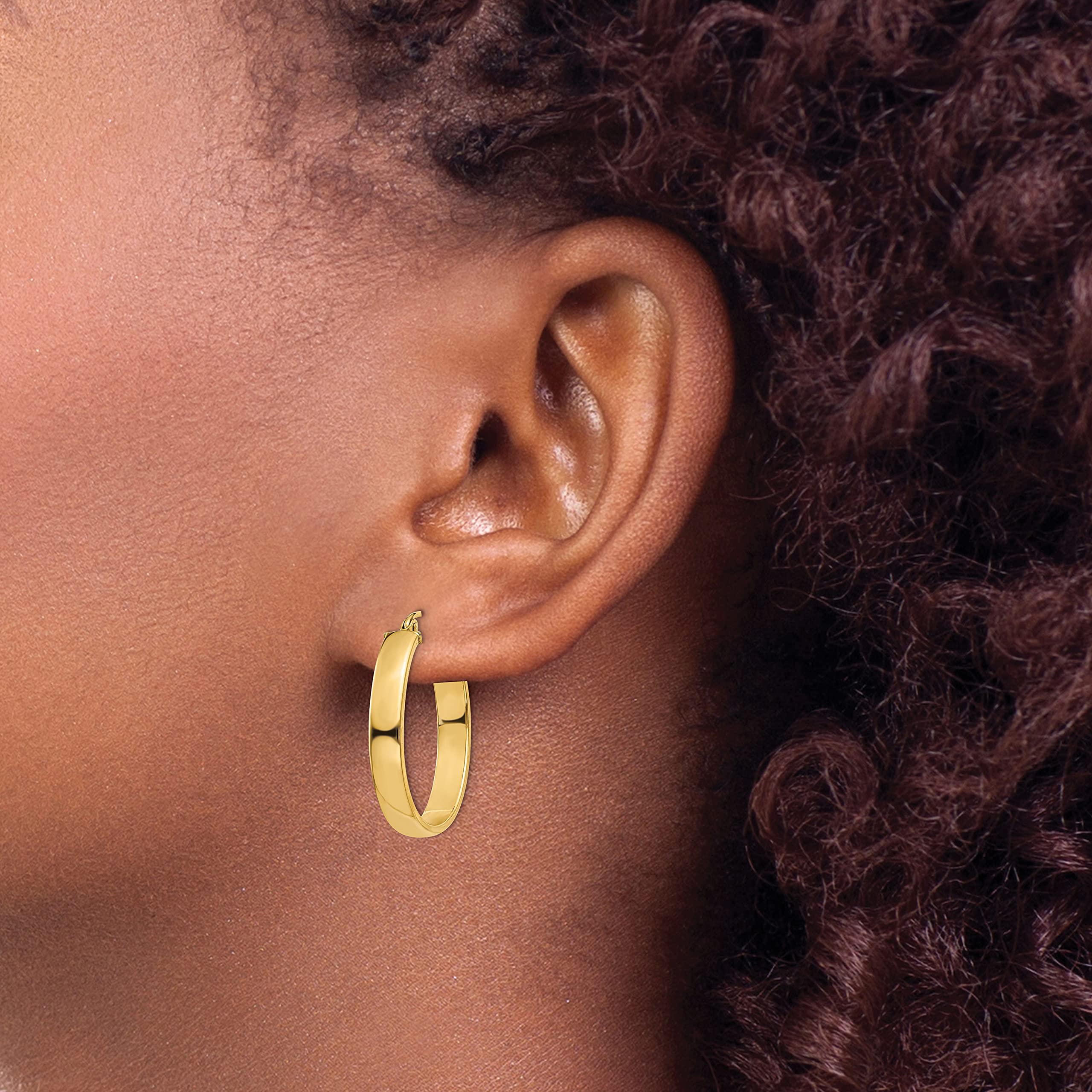 14K Gold Lightweight Oval Hoop Earrings for Women - Dainty Everyday Jewelry for Work, Date Night & Special Occasions