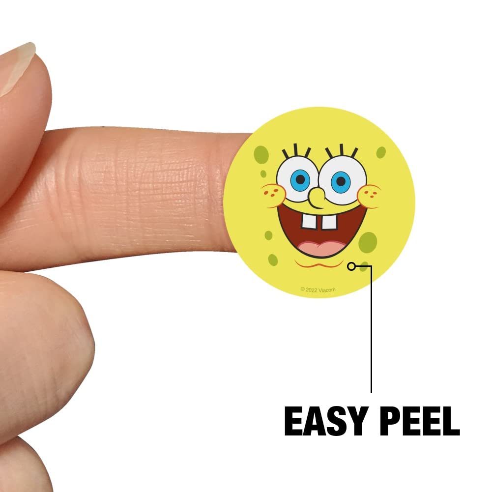 Spongebob Goofy Smile Face Planner Stickers - Fun Cartoon Scrapbooking Decals for DIY Crafts, Journals, and Calendars - Perfect for School, Office, and Home Decor
