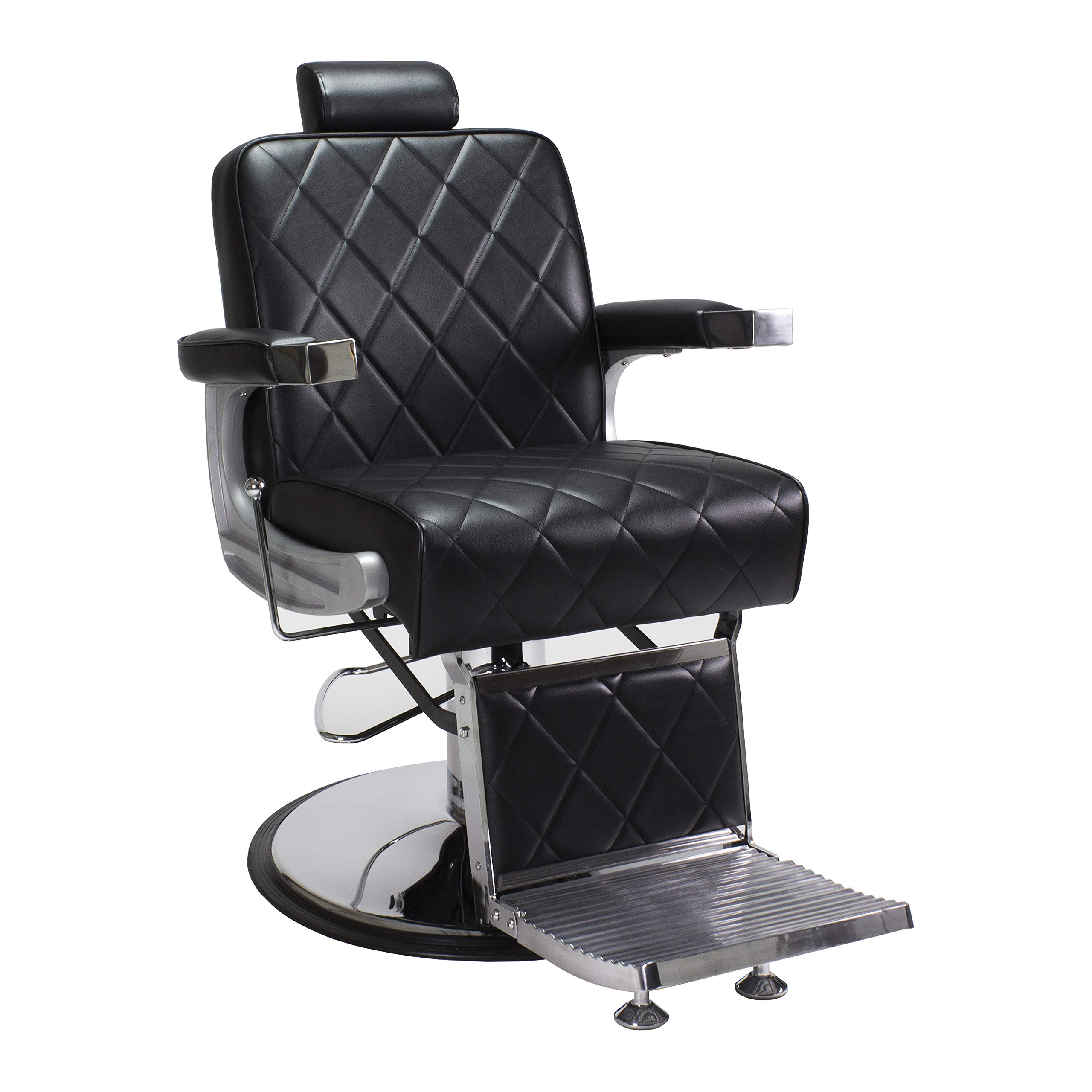 Premium KING Barber Chair - Heavy Duty Hydraulic Reclining Salon Chair for Professional Hair Styling | All-Purpose Styling Station for Barber Shops, Salons & Home Use