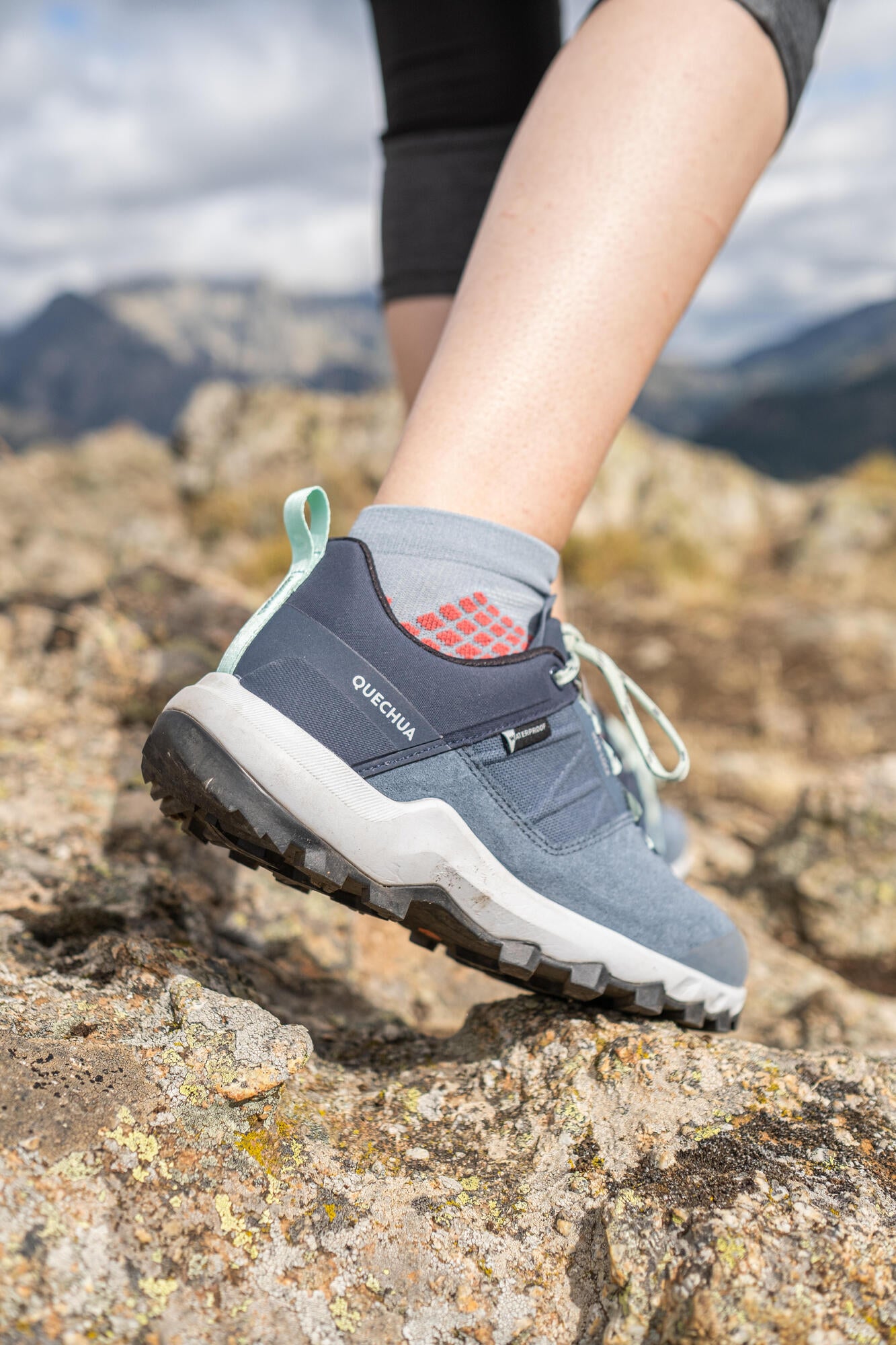 Quechua Women's MH500 Waterproof Hiking Shoes - Lightweight & Durable Outdoor Footwear for Trail Walking, Camping & Mountain Adventures