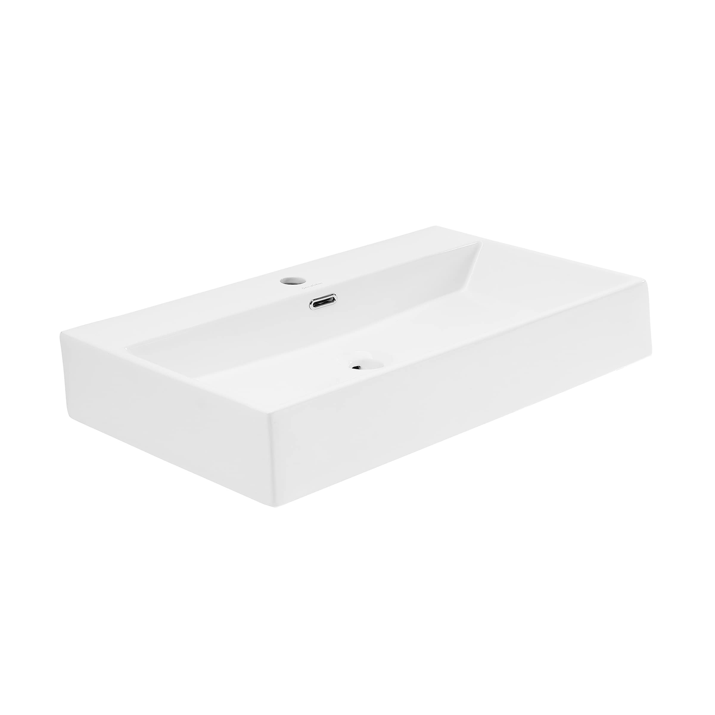 Claire 30-Inch Rectangle Wall-Mounted Bathroom Sink - Modern Space-Saving Vanity for Small Bathrooms & Powder Rooms