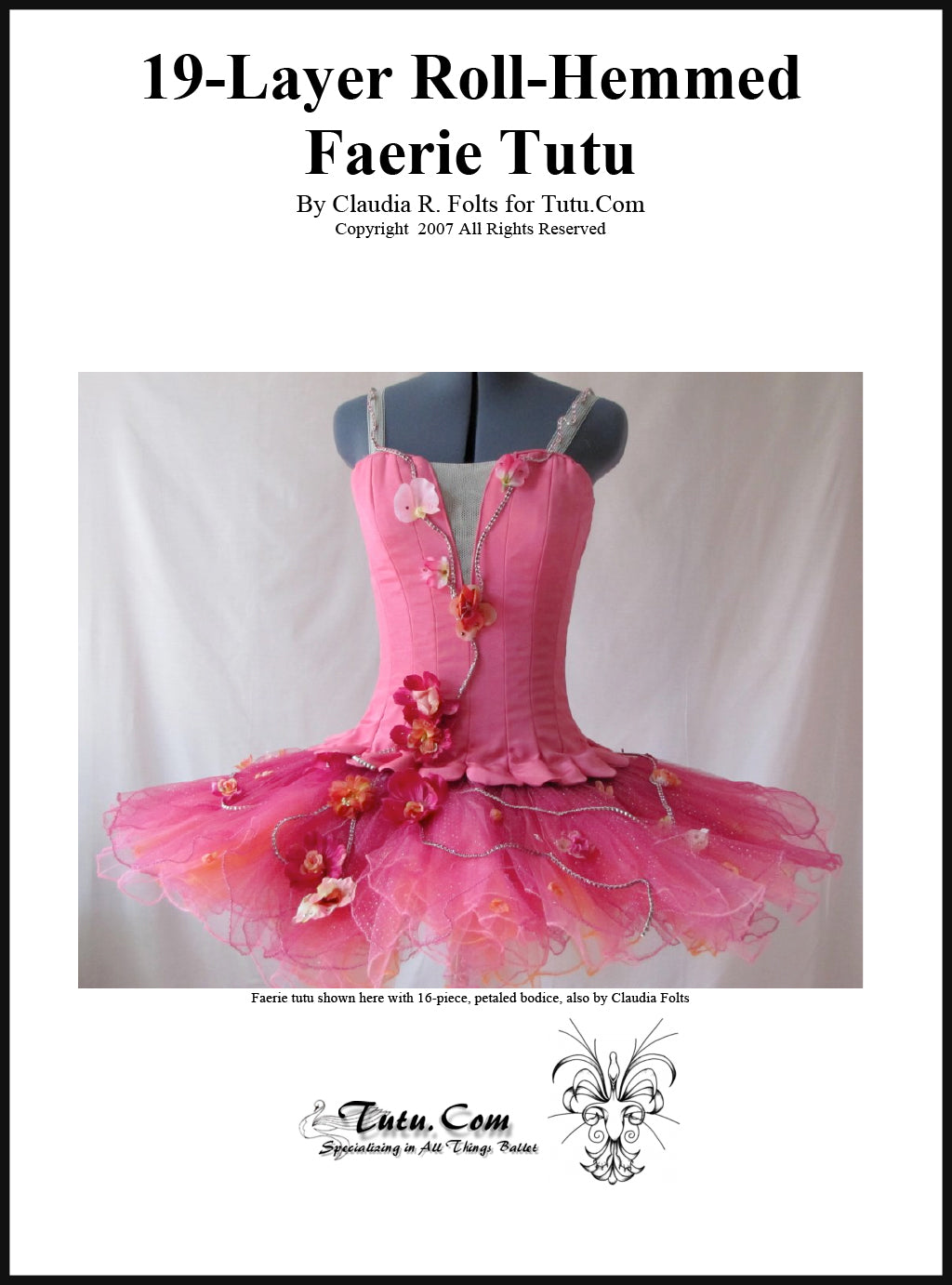 19-Layer Roll Hemmed Fairy Tutu Sewing Guide - DIY Costume for Ballet, Dance, and Dress-Up Parties