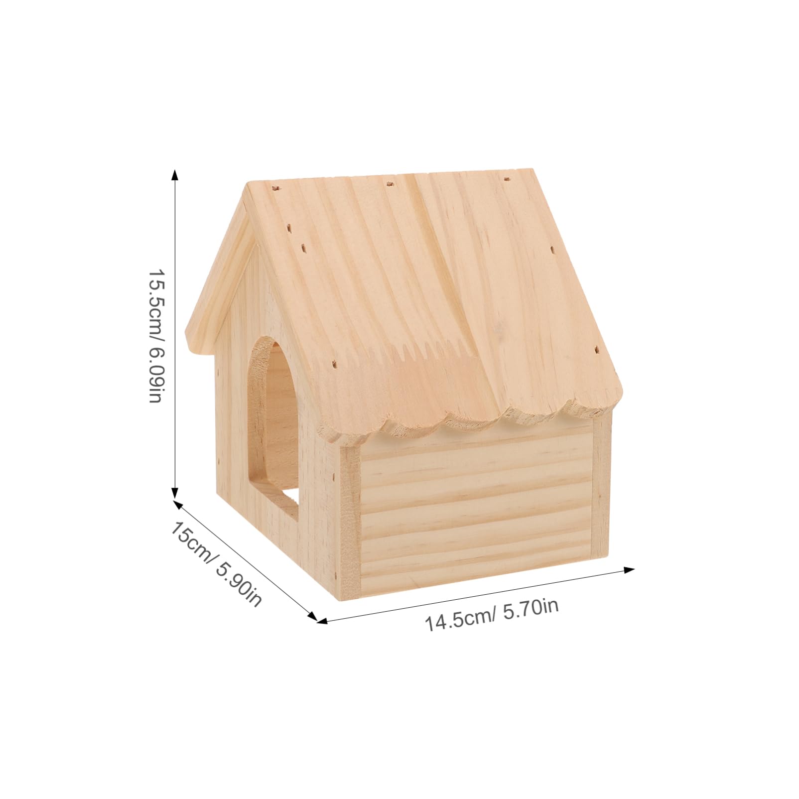 BESPORTBLE Wooden Hamster House - Cozy Small Animal Hideout for Guinea Pigs, Rats, Chinchillas | Natural Chew Toy & Sleeping Shelter for Pet Cages | Perfect for Playtime & Nap Time