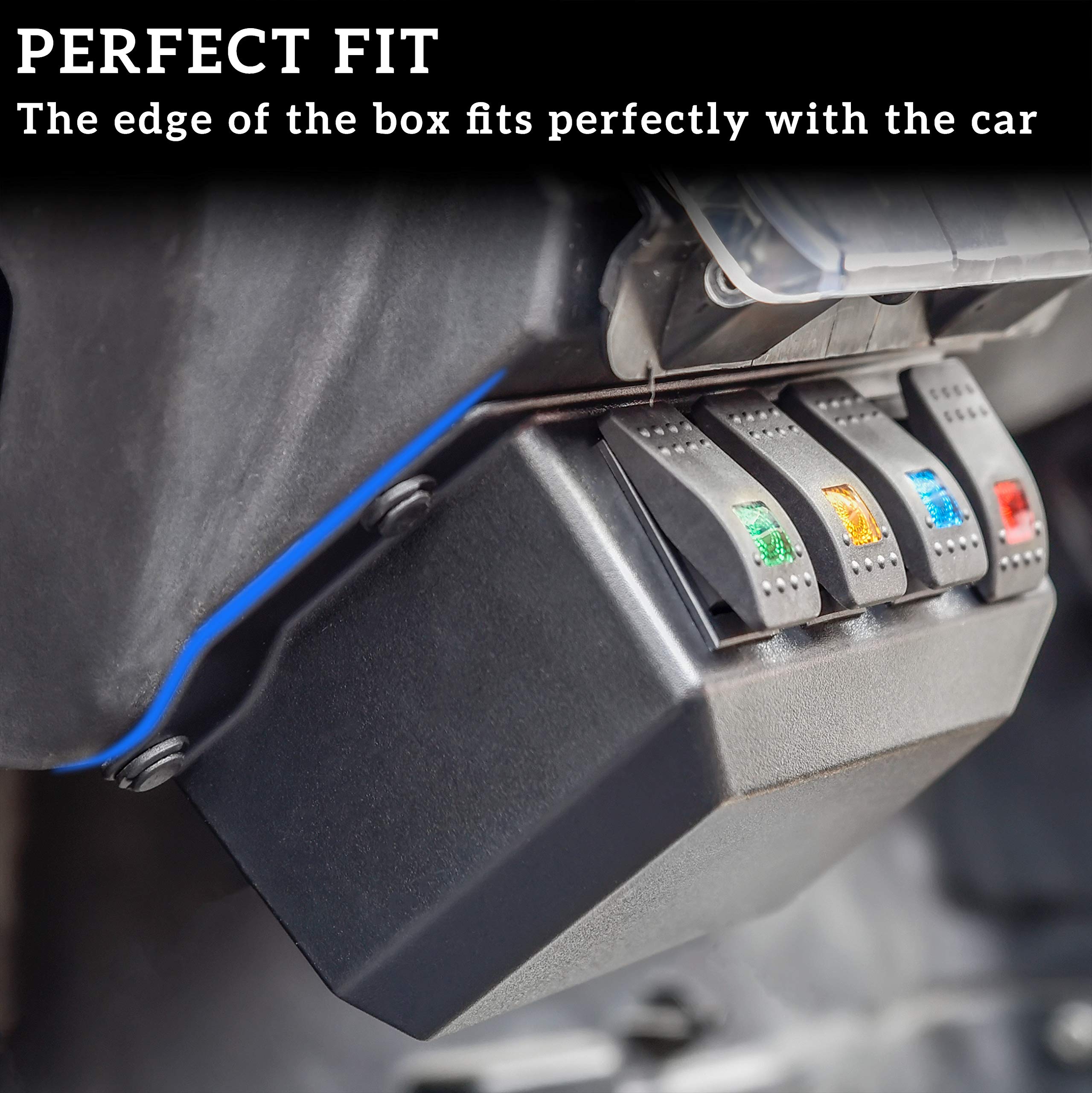 SAUTVS Switch Panel for Polaris RZR XP 1000 2014-2018 | Under Dash Switch Case with 4 Rocker Switches | Off-Road Accessories for UTV & Side-by-Side Vehicles | Perfect for Trail Riding & Off-Road Adventures