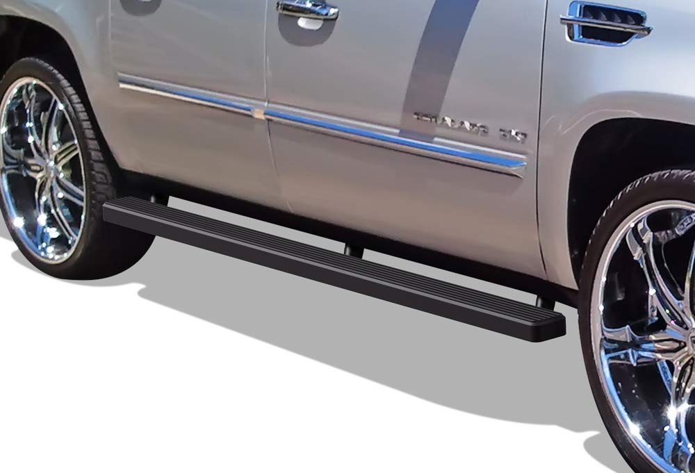 APS Premium 4-Inch Black Running Boards for Cadillac Escalade EXT (2002-2013) - Heavy Duty Side Steps for Easy Access & Off-Road Protection