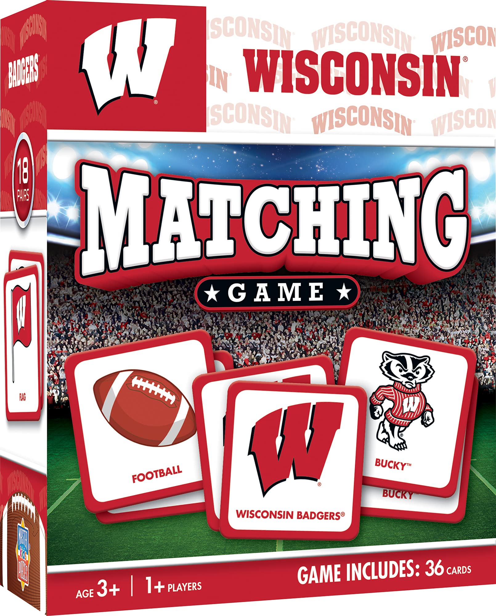 Masterpieces NCAA Unisex Matching Game - Perfect for Family Game Nights, College Sports Fans, and Tailgating Parties