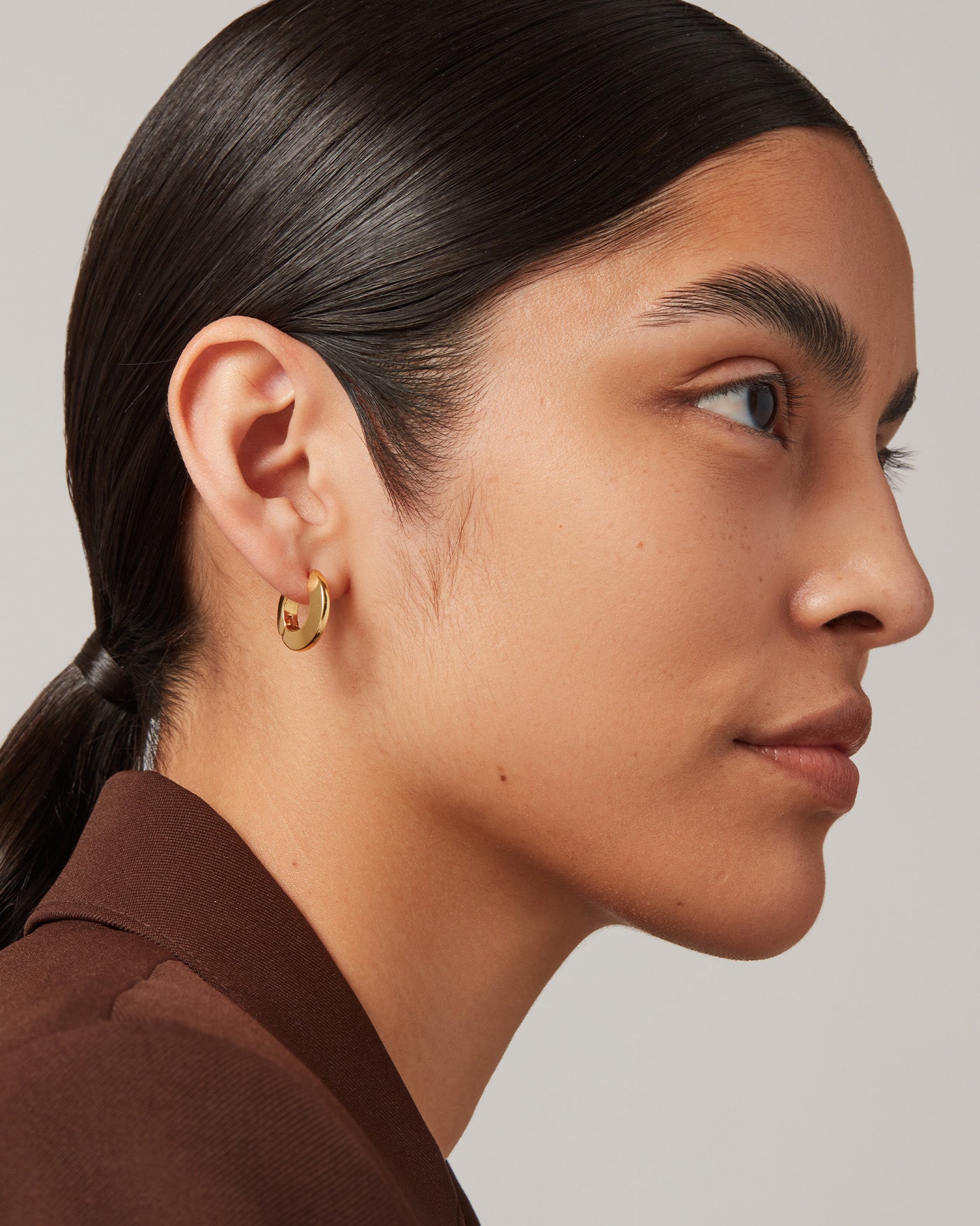 Toni Small Hinged Hoop Earrings for Women - Classic Gold/Silver Minimalist Hoops for Everyday Wear, Work & Date Night