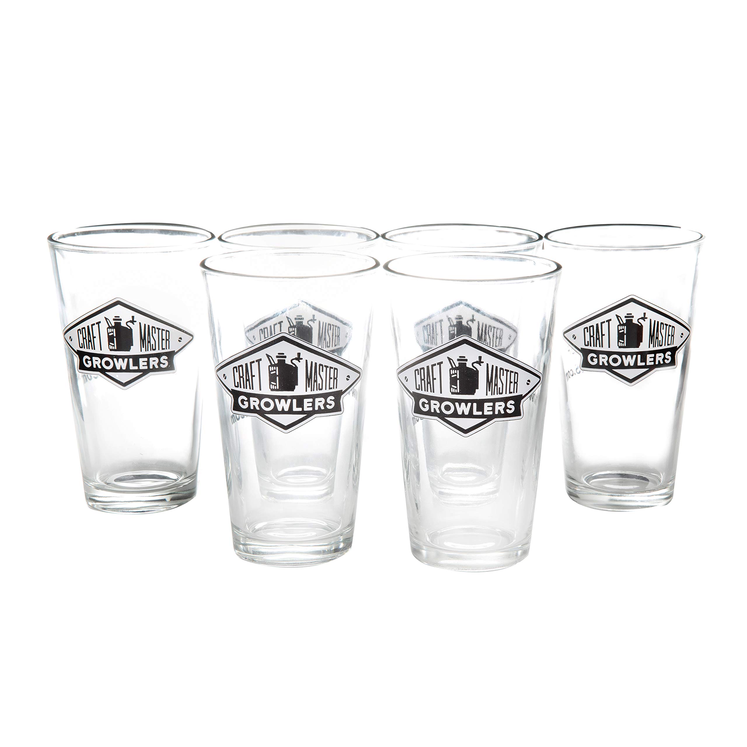 Craft Master 16oz Growler Pint Glass - Insulated Beer & Beverage Container for Home Brewing, Parties, and Outdoor Adventures