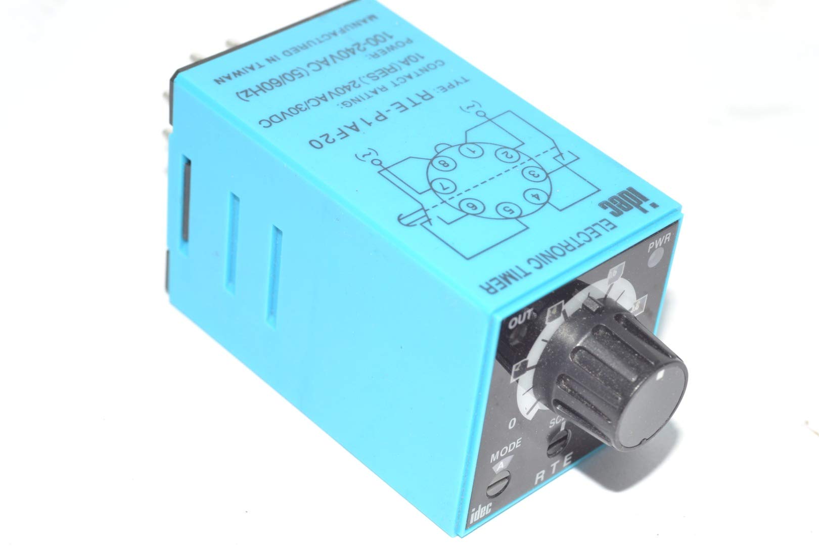 IDEC RTE-P1AF20 Plug-in Timer Relay - 0.1 Sec to 600 Hr, 10A 100-240VAC, 8-Pin, RTE Series | Industrial Automation & Control Systems