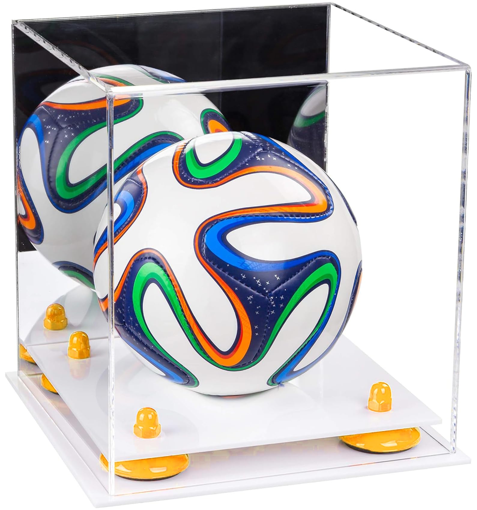 Mini Acrylic Soccer Ball Display Case - Perfect for Collectibles, Awards & Memorabilia - Ideal for Home, Office & Sports Fan Gifts