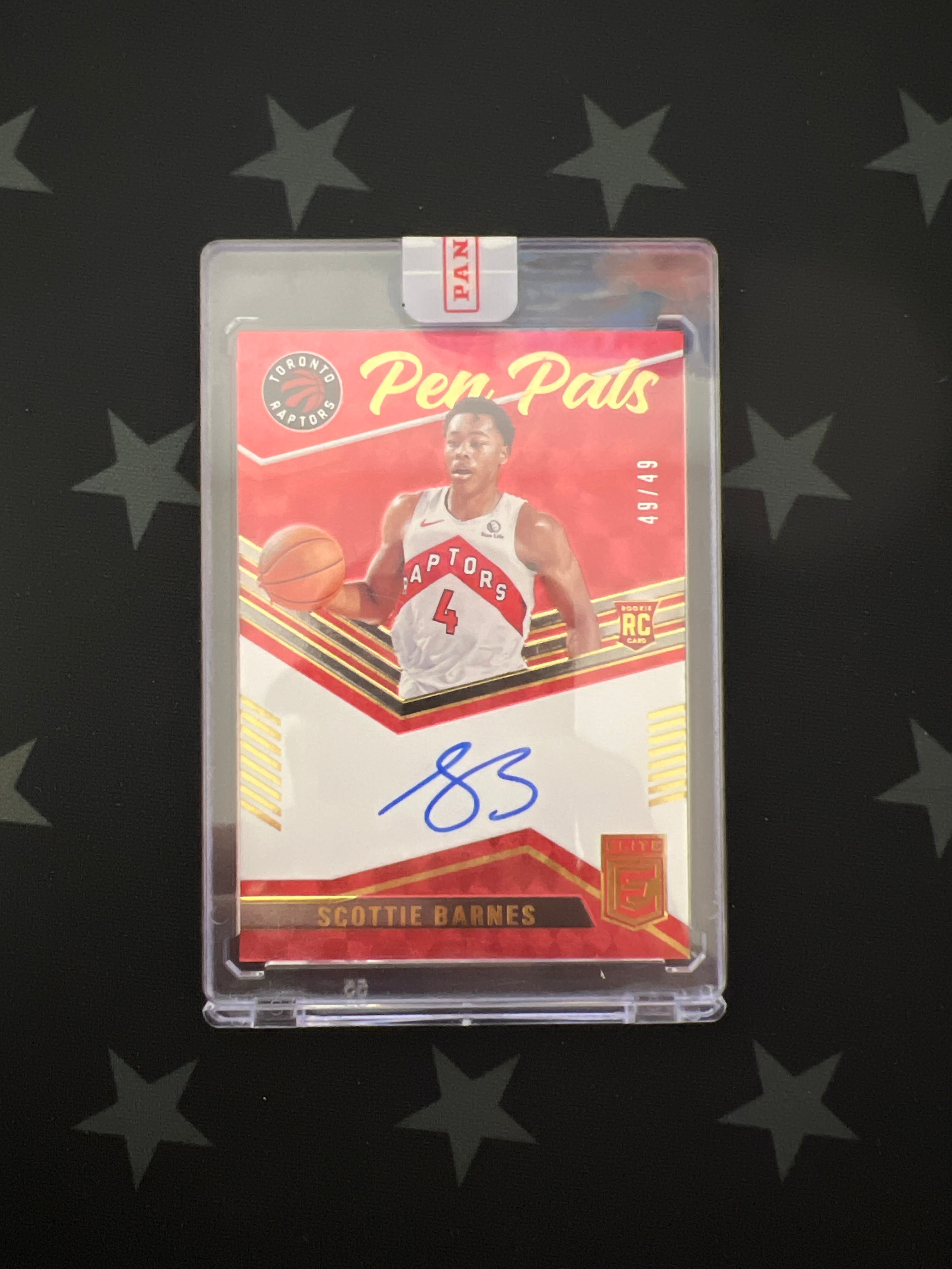 2021-22 Panini Donruss Elite Scottie Barnes Rookie Card #PP SBA Pen Pals Autograph 49/49 - Basketball Collectors & Sports Memorabilia Gift