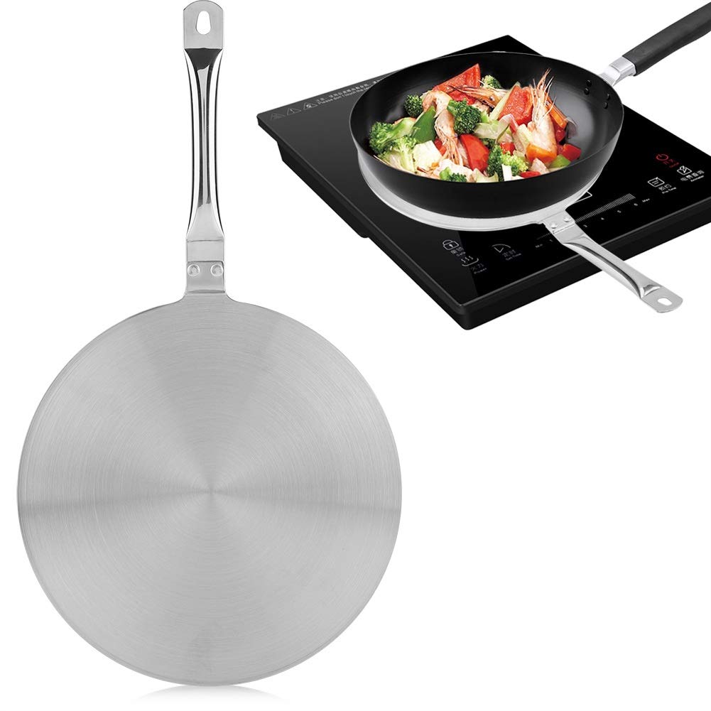 MAGT Stainless Steel Induction Hob Heat Diffuser Plate - 20CM Converter Disk for Gas, Electric & Induction Cooktops - Perfect for Even Heat Distribution in Home Cooking