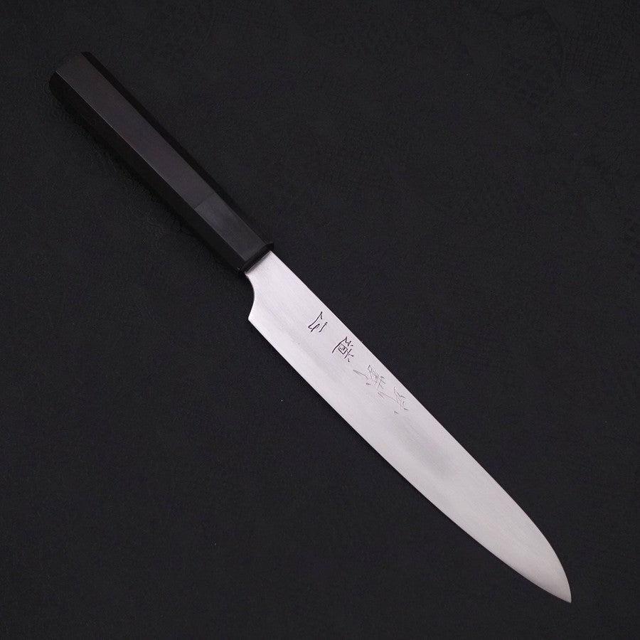 Premium Sujihiki Knife - White Steel #2 Super Polished with Buffalo Ebony Handle - 170mm Japanese Slicing Knife for Sushi, Meat & Vegetables - Professional Chef & Home Kitchen Essential