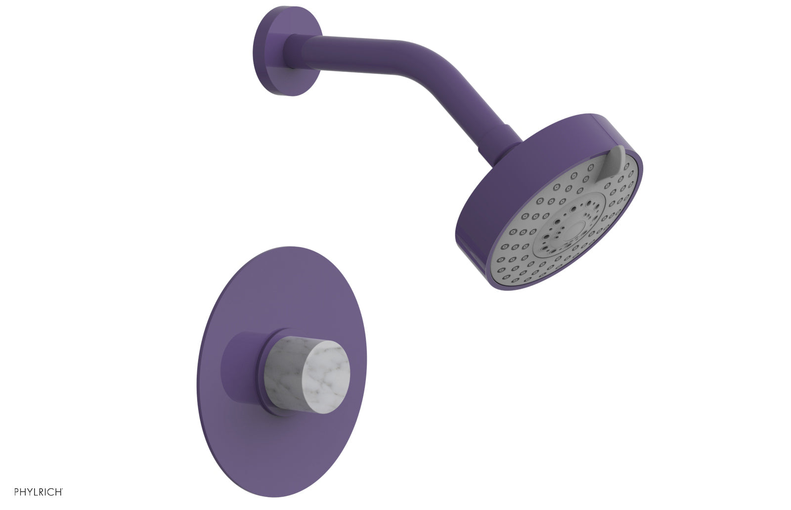 Premium White Marble Pressure Balance Shower Set - BASIC II Model 230-23 | Modern Bathroom Upgrade for Spa-Like Experience