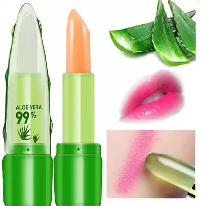 Best Natural Aloe Vera Color Changing Lipstick - Moisturizing & Hydrating Lip Balm with SPF for Daily Wear & Special Occasions