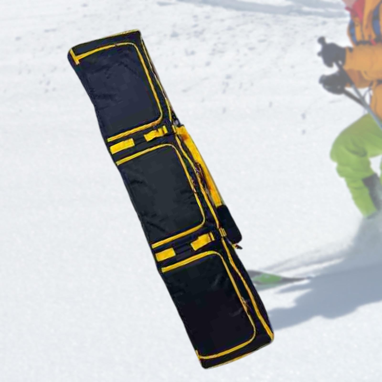 **Premium Wheeled Ski & Snowboard Bag for Adults - Heavy-Duty Protective Travel Case with Handle & Backpack Straps - Perfect for Air Travel, Mountain Trips & Snowboarding Gear Storage**