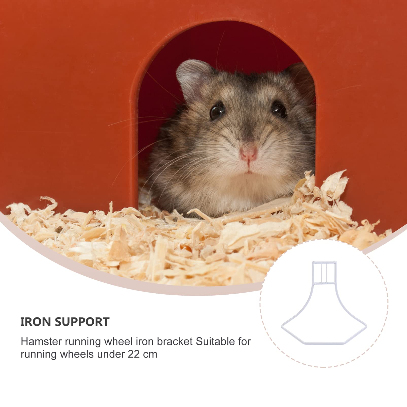 POPETPOP 1pc Hamster Running Wheel Stand - Durable Iron Bracket for Small Pet Exercise Wheel - Hamster Wheel Holder for Cage Accessories - Perfect for Hamster Toys & Small Animal Fitness (Ideal for Hamster Cages & Playtime)