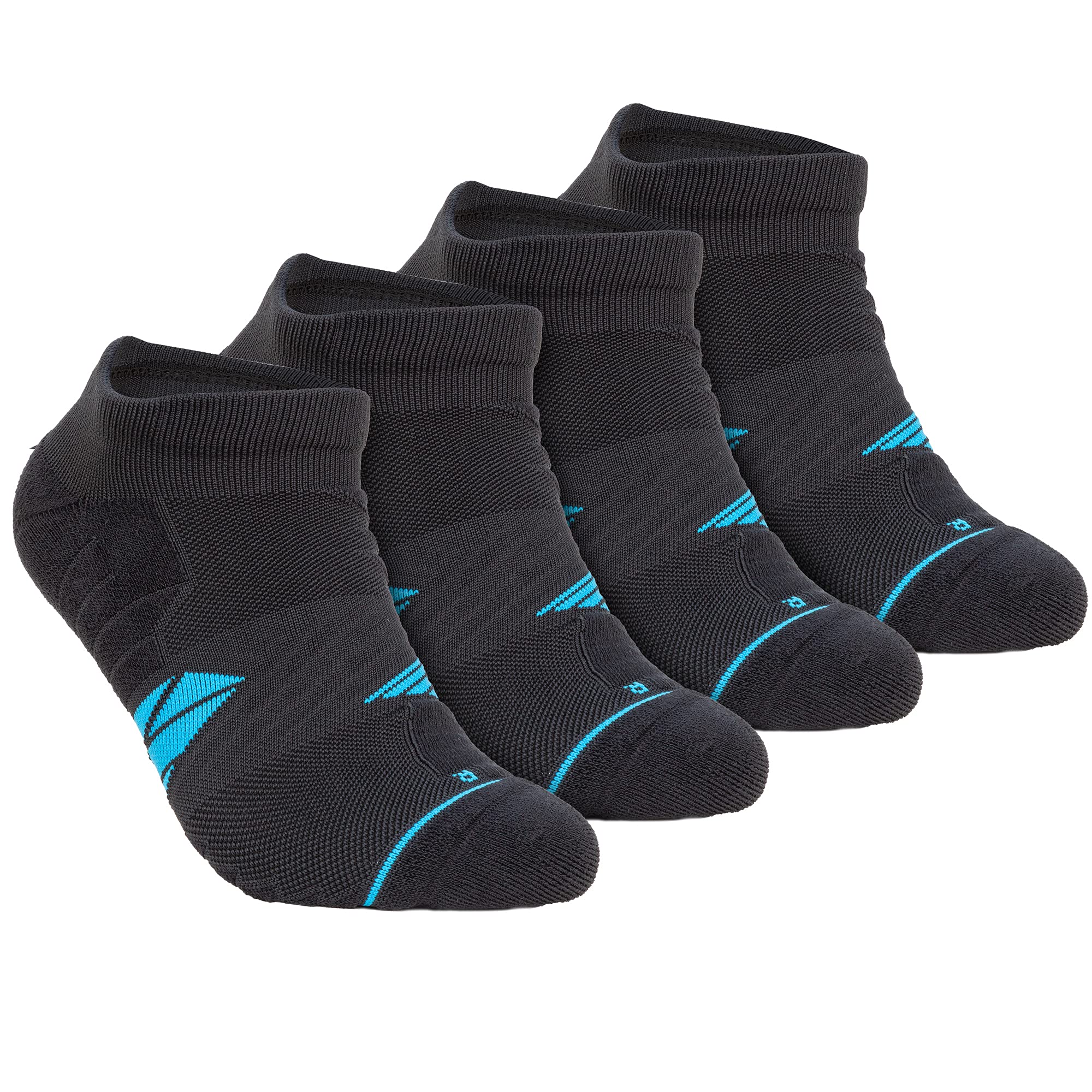 AKASO Coolmax Ankle Athletic Running Socks - Cushioned Low Cut No-Show Socks for Men & Women - Perfect for Running, Gym & Everyday Wear