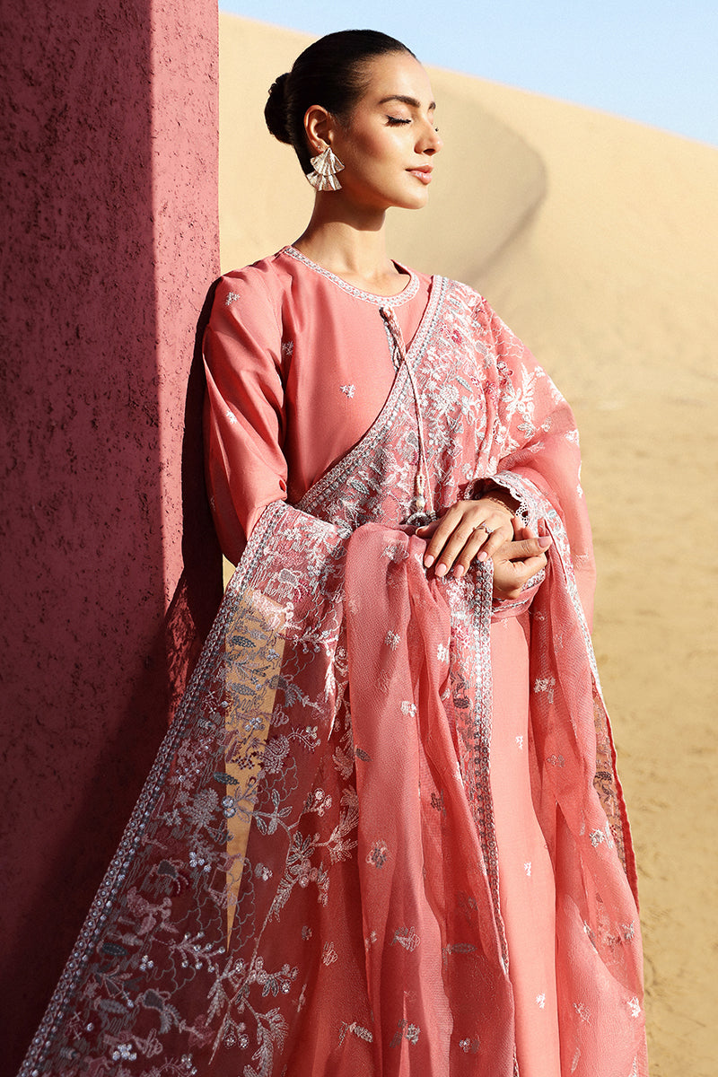 Mulberry Blush 3-Piece Outfit Set (Shirt, Trousers & Dupatta) - Elegant Women's Ethnic Wear for Weddings, Parties & Festive Occasions