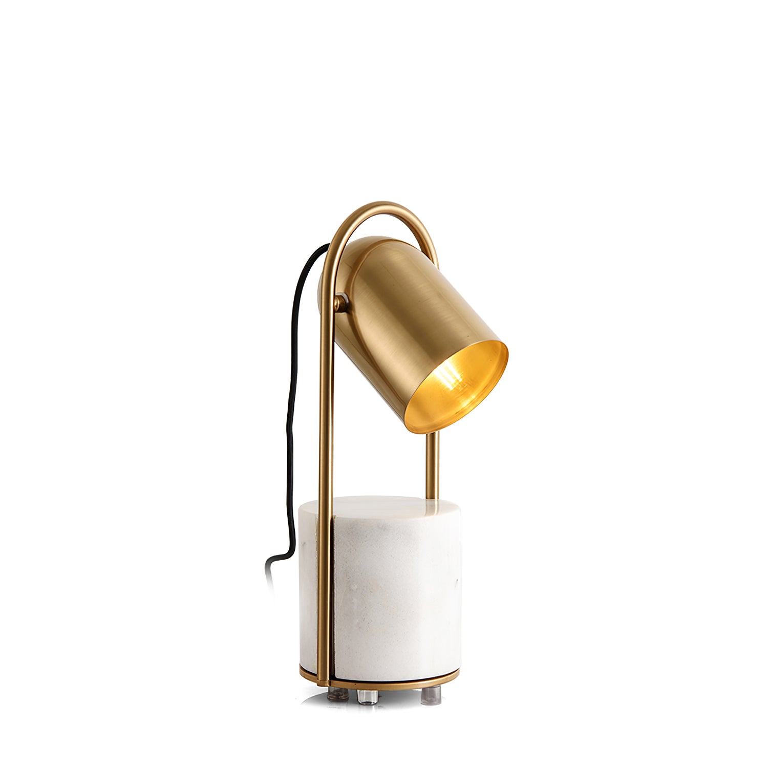 Modern Canister Table Lamp - Adjustable LED Desk Light for Home Office, Bedroom & Living Room - Stylish Nightstand Lamp with Dimmable Warm White Light for Reading & Relaxing